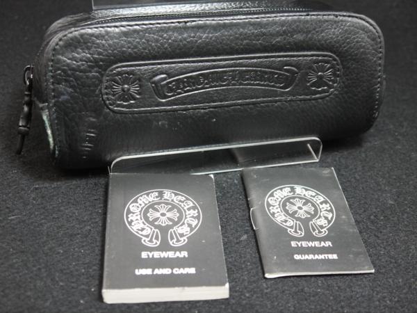 ☆Chrome Hearts【クロムハーツ レザー メガネケース 小物入れ クロム