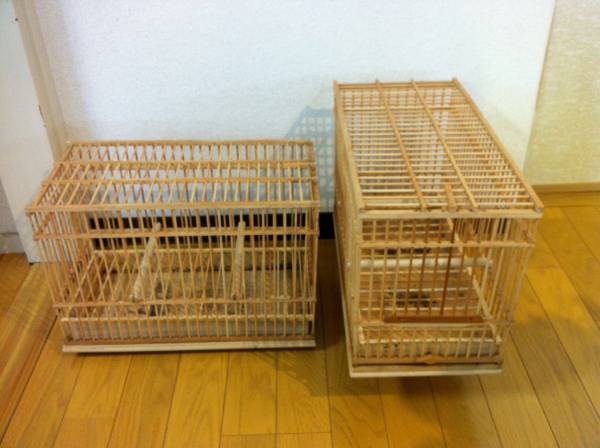 竹かご 尺2（2個） 竹 鳥籠 鳥かご 2個セット 竹カゴ（シュリンク