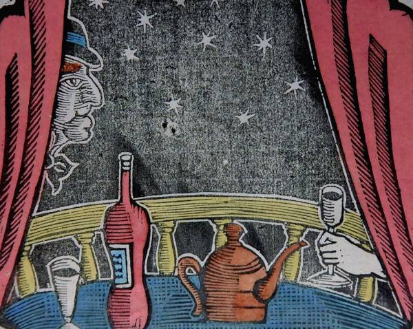 木版画『星空の乾杯』貴重 大正15年頃 保存版 川上澄生 川上