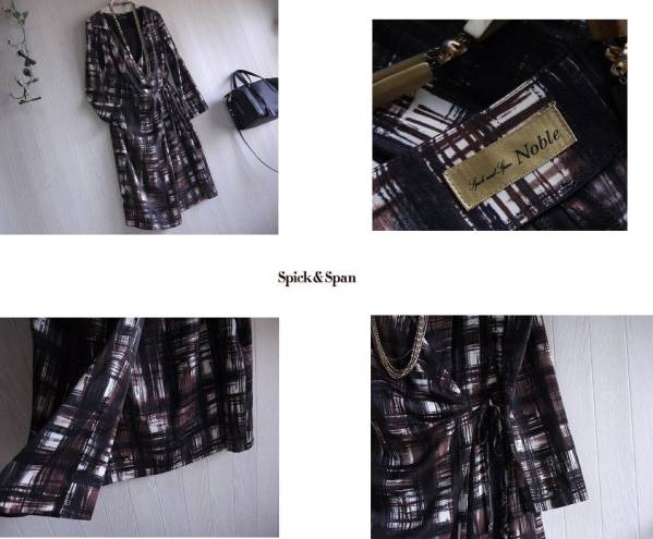 新品スピック＆スパンNOBLE * 洗練♪大人のデザインワンピース