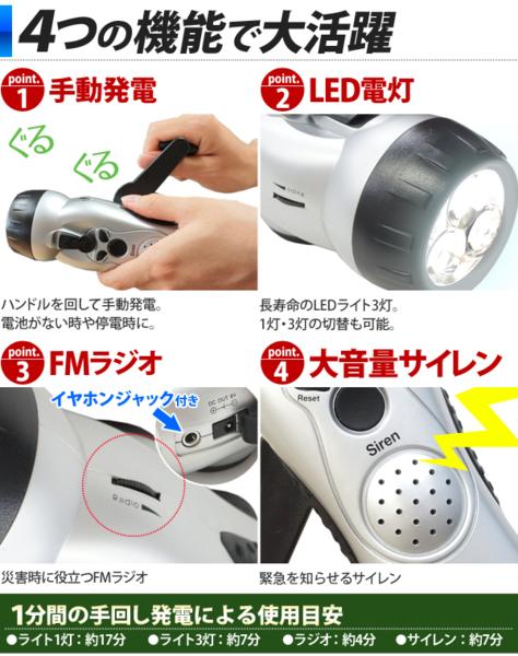 スマホ充電 Fmラジオ 手回し発電 ダイナモfmラジオライト 防災ラジオ 売買されたオークション情報 Yahooの商品情報をアーカイブ公開 オークファン Aucfan Com