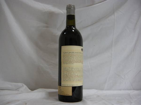 高級 RIDGE 1982 CALIFORNIA CABERNET SAUVIGNON MONTE BELLO