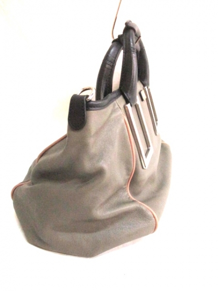 クロエ ハンドバッグ エテル グレー×黒×ベージュ レザー Chloe Chloe 