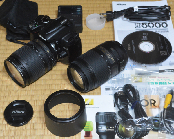 Nikon D5000 18-105VR 55-300VR ダブルズーム