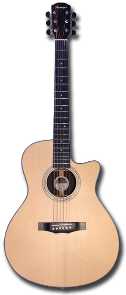 Morris アコースティックギター S-40 MORRIS S-40|ドルフィンギターズ MORRISのS-40とFishmanのピックアップ