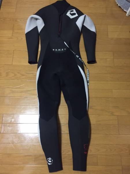 【美品】BEWET セミドライスーツ　メンズLサイズ 5ミリ3ミリ お買い得！BEWET 5×3ミリ フルスーツ SUPRIME bewet ウェットスーツ