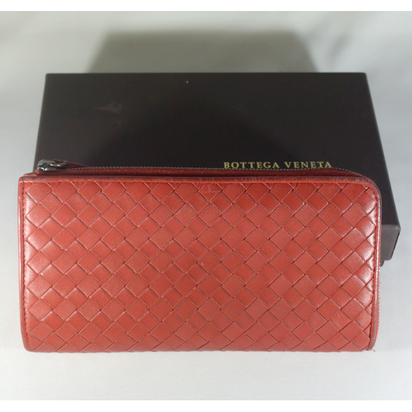 ○BOTTEGA VENETA ボッテガ L字シップ イントレ 長財布 レッド l字
