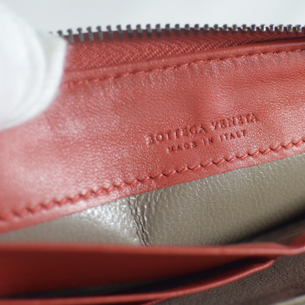 ○BOTTEGA VENETA ボッテガ L字シップ イントレ 長財布 レッド l字