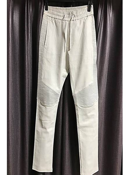 本物 バルマン オム BALMAIN HOMME レザー バイカーパンツ 美品