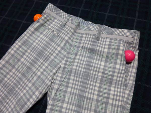 ★CUTTER&BUCK/タータンチェックパンツ・グレー＆ホワイト【92】