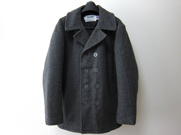 【美品】Schott ショット CPOジャケット Mサイズ グレー ウール 美品 Schott ショット Pコート ウール ジャケット ワークコート 34 XS