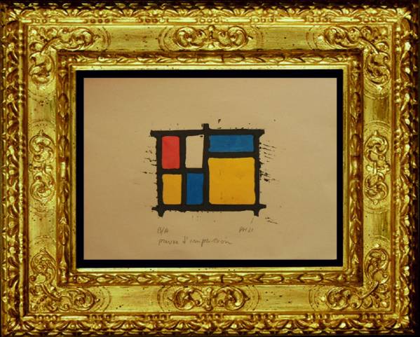 ピエト・モンドリアン★希少作家★ デッサン(油彩画) (B/A) 肉筆