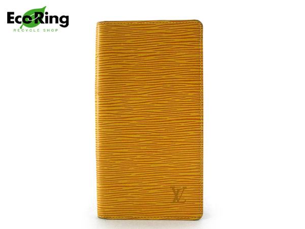 1円 ヴィトン M63219 エピ ジョーヌ 二つ折り 長札入れ BN925