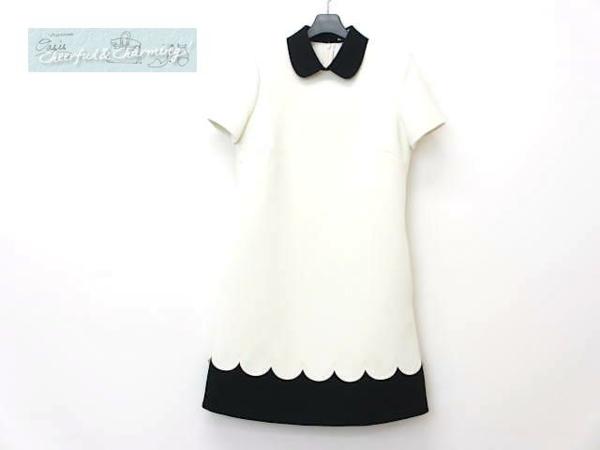 RED VALENTINO ワンピース スカラップ バイカラー 40 ＋＋＋＋＋＋