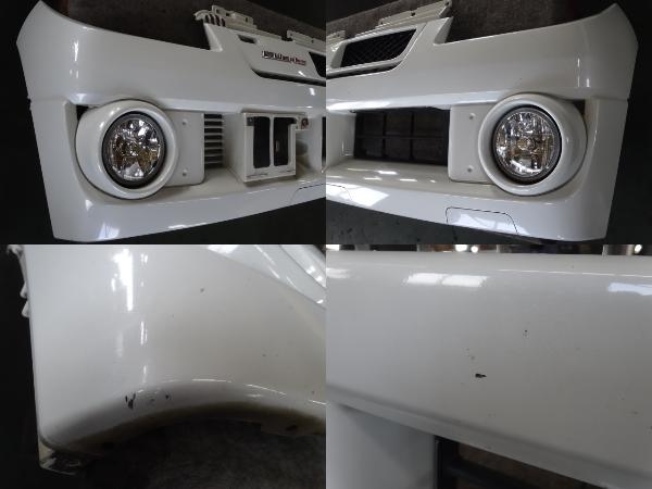 TA-HN22SスズキKeiシルバー色フロントバンパー 上パネル付き シルキー