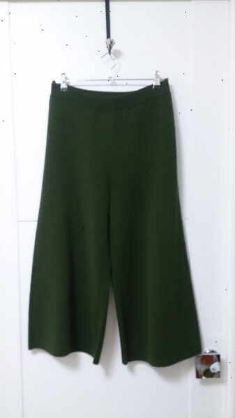 ★美品★ドゥロワー 2016 ニット ガウチョパンツ カーキ 2