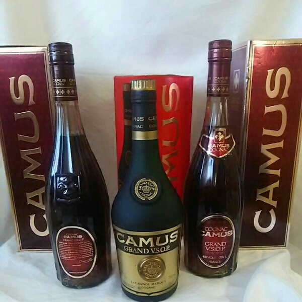 1円～古酒◎カミュ VSOP◎コニャック◎3本セット◎箱あり 飲料