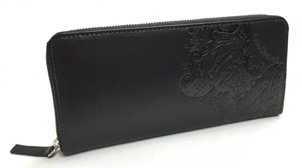 新品 オロビアンコ 長財布 ラウンドファスナー ブラック 黒