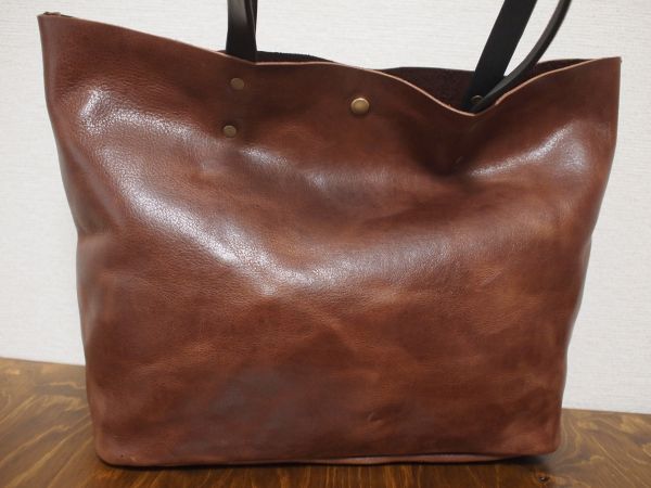 プルアップ極厚持ち手ハンドメイド本革鞄C★BUトートバッグBR751