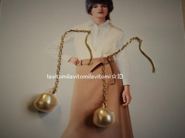 TOMORROWLAND☆バロックパールチェーンピアス☆未使用GD☆素敵☆