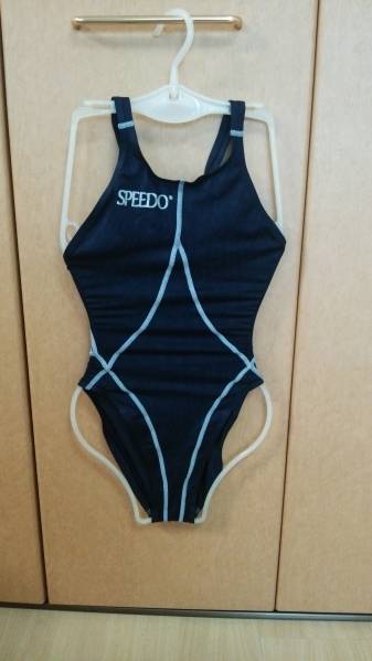 【speedo】中古競泳水着 ネイビー ジップバック