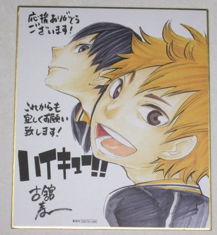 非売品　ハイキュー　販促　複製サイン色紙　日向　影山　レア
