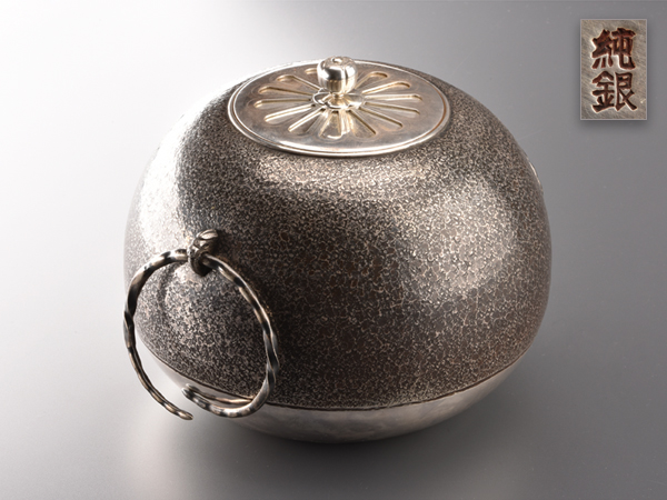 星模様の純銀製茶釜 374g 流】茶道具 純銀製茶釜1620g AP317 金属工芸 銀製 【公式通販】