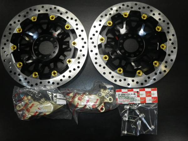 GS400系 サンスター大径320ローター ブレンボset 検 ザリ GSX400E 当時