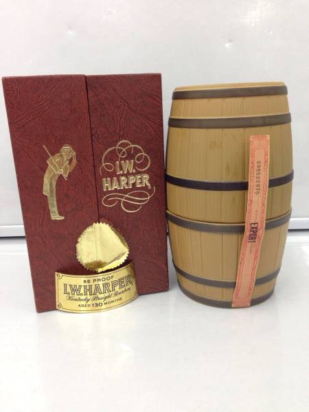 丸2 K I.W.HARPER BOURBON IWハーパー 樽瓶 バーボン 未開栓 IW