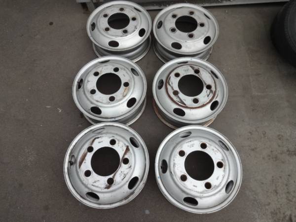 中古 アトラス TZ2F24 16インチ鉄ホイール 6本 16×5.5J 5穴