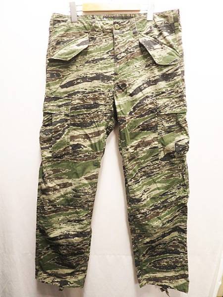 バックチャンネル タイガーストライプ カモ カーゴ パンツXL●