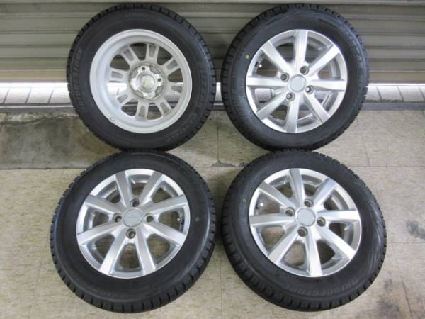 REVO-GZ付.美品&売切！155/65R13軽全般100×4穴+45.アルミ付4本