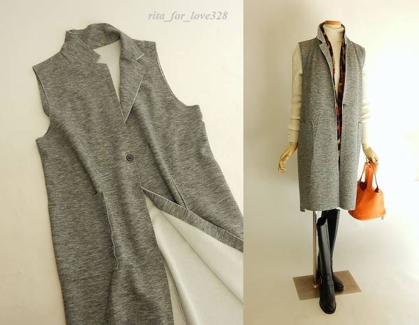 ■ソウルマダム御用達　ヘビーローテのジャージロングジレ　Ｇ