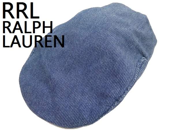 新品 RRL ラルフローレン インディゴ ドビー ハンチング 帽子