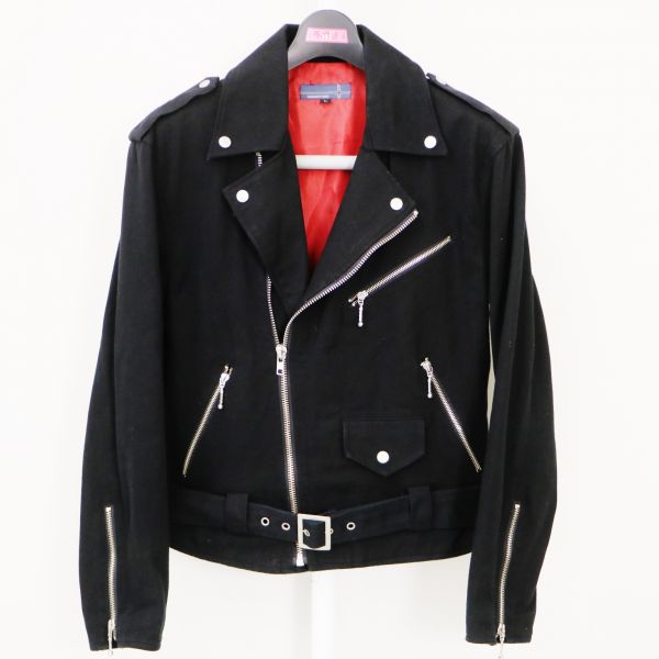 SUGGESTION 裏赤 ダブル ライダース ジャケット L メンズ パンク