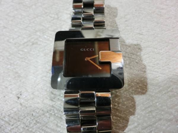 ■GUCCI 3600M Gスクエア ブラック クオーツ メンズ 腕時計