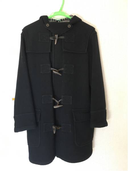 バーバリー ブルーレーベル ダッフルコート 黒 裏ノバチェック 