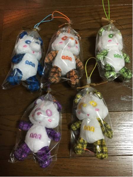 送料無料，豊富な】 AAA え～パンダ 5個セット 橙 青 緑 紫 黄 西島