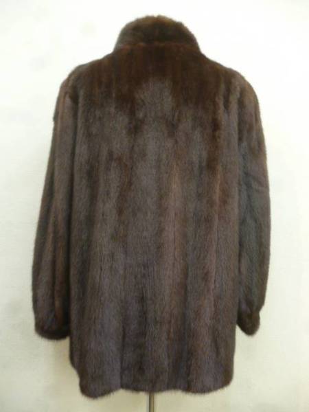 ■ダークミンク■ハーフコート■13号■ユーズド■SAGAシルバー■