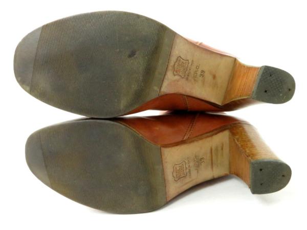 伊製△本革 A.P.C(アーペーセー) レザーロングブーツ 茶 39