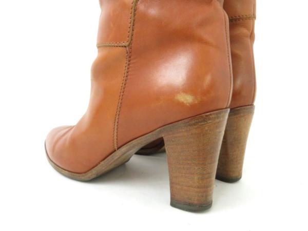 伊製△本革 A.P.C(アーペーセー) レザーロングブーツ 茶 39