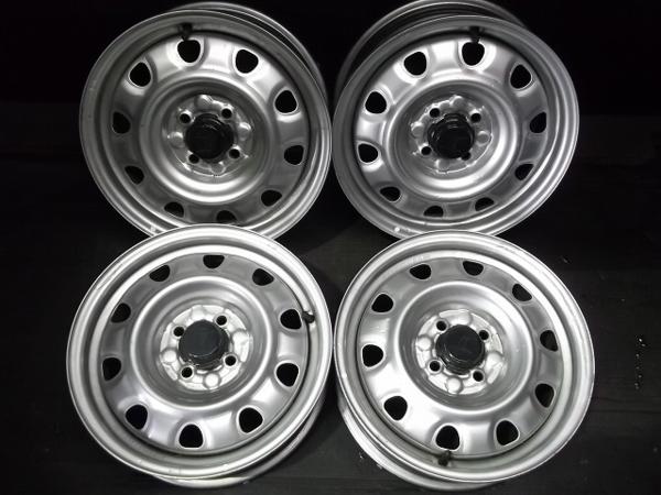 【SW】スチールホイール◆15×5.5J 100-4H +45◆即決(SW-758)