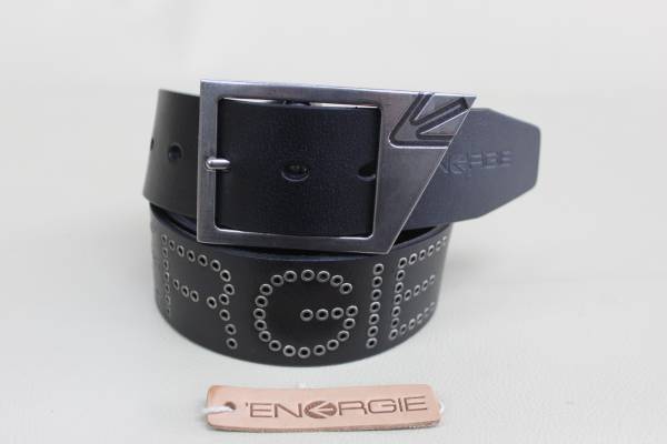 ○● エナジーENERGIE・レザーベルト/黒L ●○ E1
