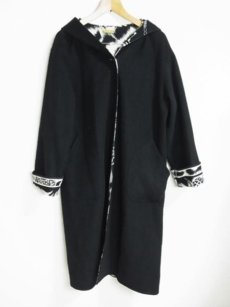 1円 美品 ☆ レオナール カシミヤ混 ウール ロング コート 黒 1円 美品 ☆ レオナール カシミヤ混 ウール ロング コート 黒