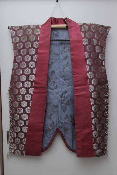 陣羽織　赤紫色　演舞・コスプレなどに