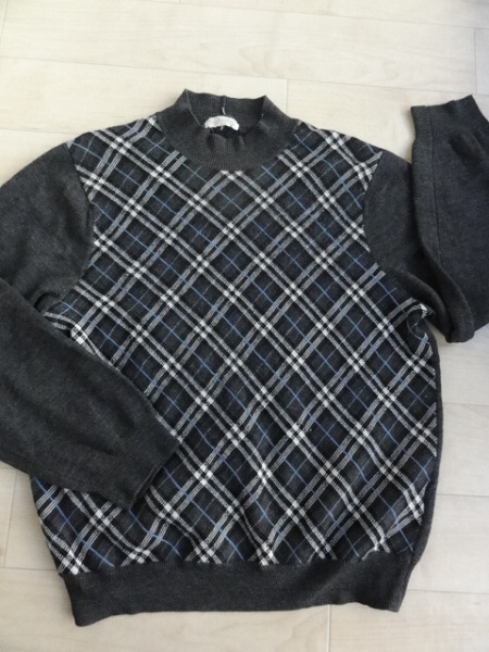 チェック BURBERRY セーター クルーネック ウールブレンド (バーバリー 