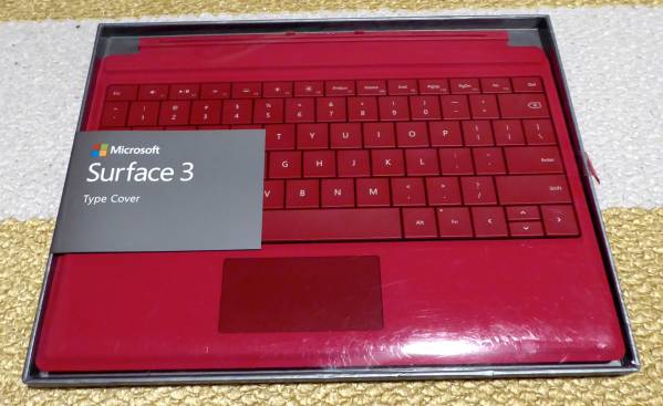 未使用　Surface 3用タイプカバー　赤　送料無料
