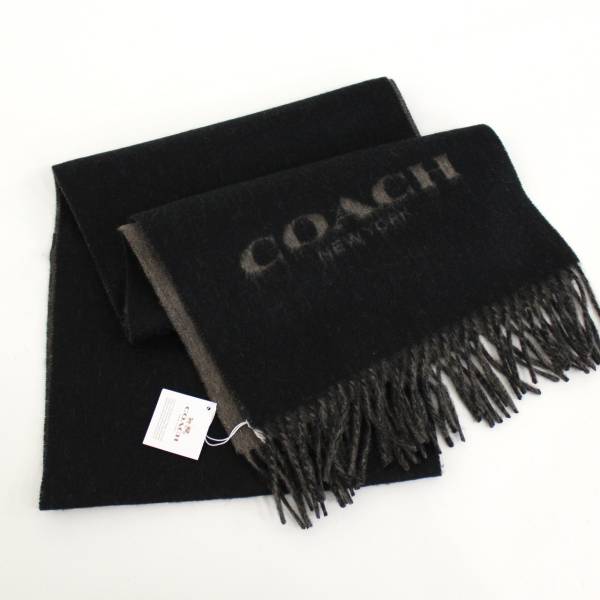 gift無料 新品 COACH メンズ Wフェイス マフラー カシミア/CO17