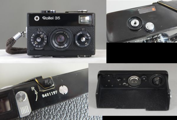 ☆希少☆ 高級コンパクト Rollei ローライ 35 Tessar 40mm 黒 ☆希少