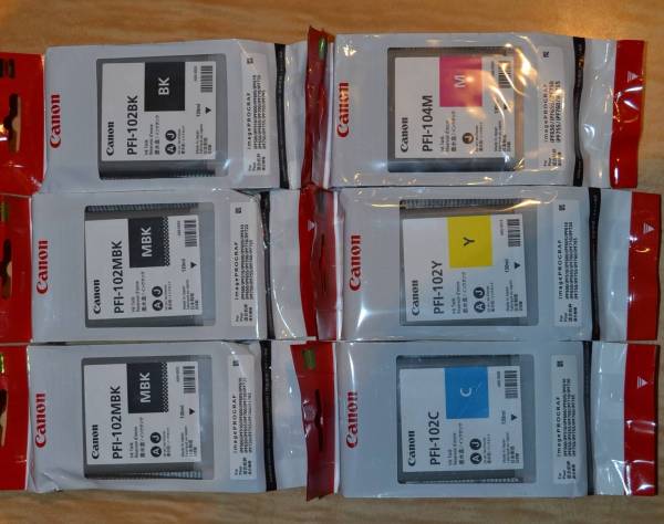 ■ Canon/キャノン 純正インク PFI-102 PFI-104 6本セット■
